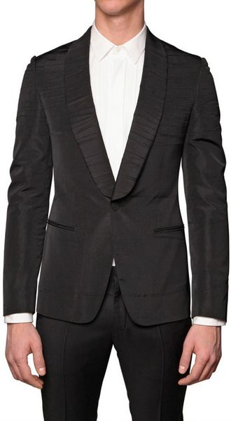 Viktor & Rolf Pleated Taffeta Jacket in Black for Men - Lyst