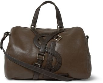 Yves Saint Laurent Logostrap Leather Holdall Bag - Lyst