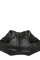 Alexander McQueen Demanta Nappa Leather Corset Clutch