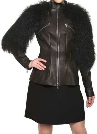Alexander McQueen Mongolia Textured Nappa Leather Jacket - Lyst