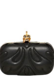 Alexander McQueen Punk Baroque Skull Leather Box Clutch - Lyst