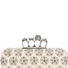 Alexander Mcqueen Studded Leather Knucklebox Clutch in Beige (ivory) - Lyst