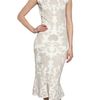 Alexander Mcqueen Wool Rayon Jacquard Peplum Dress in White - Lyst