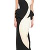 Antonio Berardi Embroidered Rayon Cady Long Dress in Black - Lyst