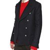 Balmain Wool Pea Coat in Blue for Men (navy) - Lyst