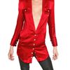 Balmain Silk Satin Dress Shirt in Red - Lyst