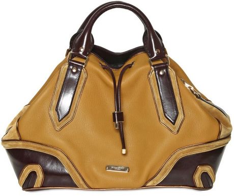 Burberry Prorsum Medium Earlsburn Leather Top Handle in Brown - Lyst