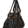 Chloé Mini Paraty Grained Leather Top Handle in Black - Lyst