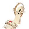 Dolce & Gabbana 160mm Crystal Leather Rose Sandals in Multicolor (ivory) - Lyst
