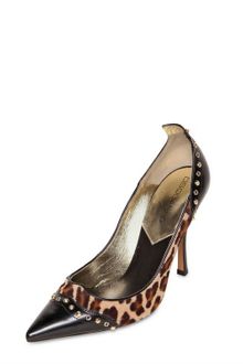 DSquared2 110mm Ponyskin Studded Leather Pumps - Lyst
