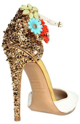 DSquared2 110mm Lalique Studs and Flower Pumps - Lyst