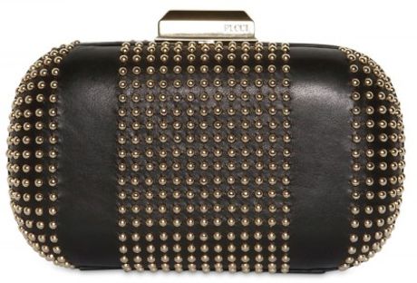 Emilio Pucci Evening Studded Leather in Black - Lyst