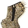 Giuseppe Zanotti 150mm Suede Spiked Sculptural Wedges in Gold (black) - Lyst
