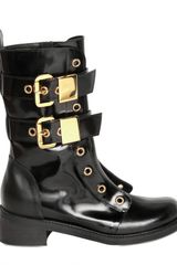 Giuseppe Zanotti 40mm Brushed Calfskin Biker Boots