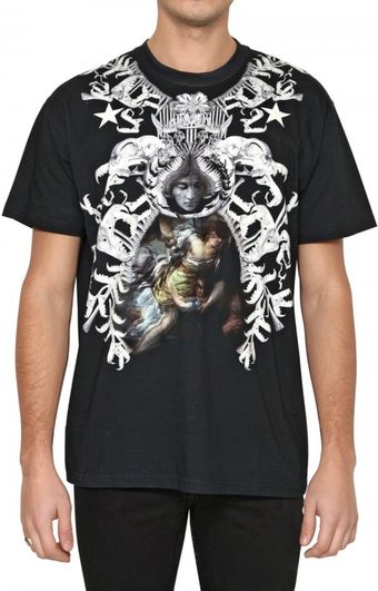 Givenchy Angel Print Oversized Jersey Tshirt - Lyst