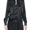 Givenchy Pussy Bow Silk Satin Shirt in Black - Lyst