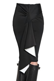 Givenchy Ruffled Back Stretch Shiny Viscose Skirt - Lyst