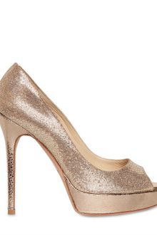 Jimmy Choo 120mm Crown Glitter Open Toe Pumps - Lyst
