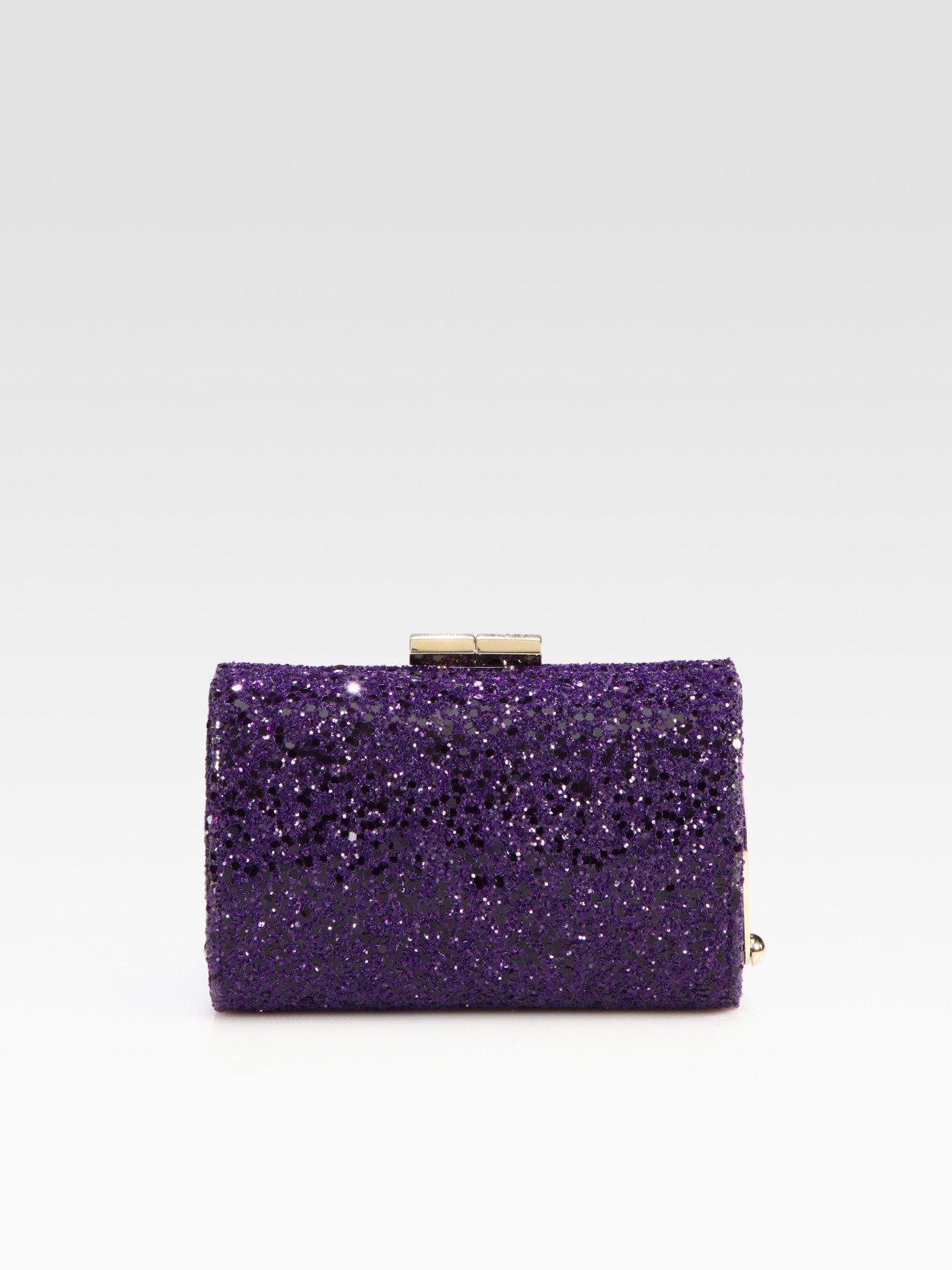 Jimmy Choo Mini Tube Glitter Evening Clutch in Purple Lyst