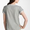 Kensie Raw Edge Henley Top in Gray (heather grey) - Lyst