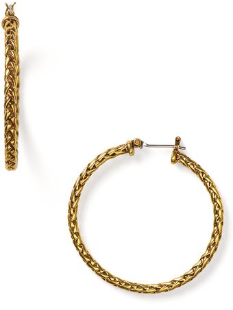 Ralph Lauren Lauren By Ralph Lauren Large Braided Hoop Earrings - Lyst