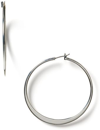 Ralph Lauren Lauren By Ralph Lauren Large Knife Edge Hoop Earrings - Lyst