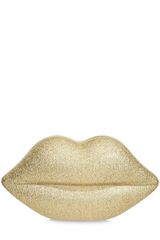 Lulu Guinness Glittery Lips Perspex Clutch