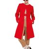 Marni Washed Wool Cloth Coat in Red - Lyst