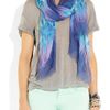Matthew Williamson Printed Modal and Cashmere Blend Scarf in Blue (multicolored) - Lyst