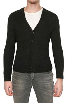 Neil Barrett Wool Mohair Knit Cardigan Sweater - Lyst