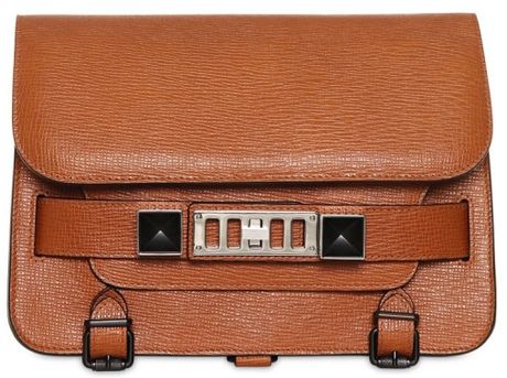 Proenza Schouler Ps11 Classic Textured Leather Bag in Brown - Lyst