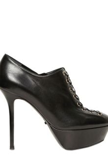 Sergio Rossi 110mm Laced Leather Low Boots - Lyst