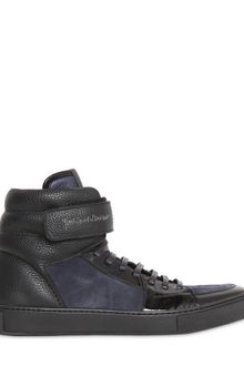 Yves Saint Laurent Malibu Velcro Suede Leather Sneakers - Lyst