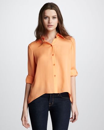 Alice + Olivia Arched Neon Blouse - Lyst
