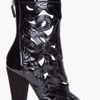 Balmain Black Embossed Sofia Booties in Black - Lyst