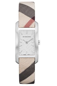 Burberry Womens Swiss Nova Check Fabric Strap 20mm - Lyst