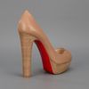 Christian Louboutin Peep Toe Pumps in Brown - Lyst