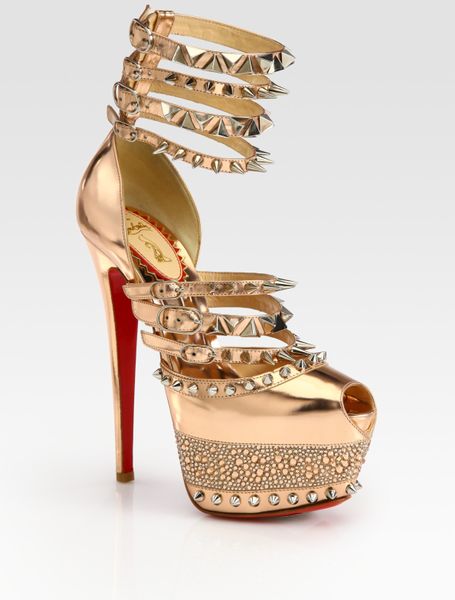 louboutin gold platform