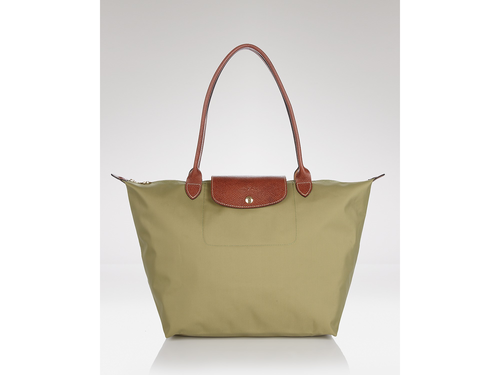 Longchamp Le Pliage Large Shoulder Tote in Khaki Lyst