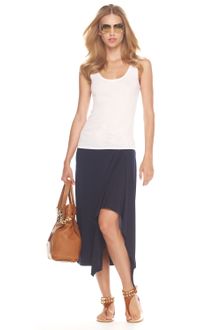 Michael by Michael Kors Drapefront Skirt Navy - Lyst