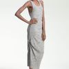 Thakoon Addition Gathered Jersey Maxi Dress in Gray (charcoal) - Lyst