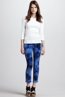 7 For All Mankind Roxanne Cropped Jeans Tie Dye - Lyst
