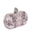 Alexander Mcqueen Barnacle Jacquard Shell Punk Skull Box Clutch in Purple (silver) - Lyst