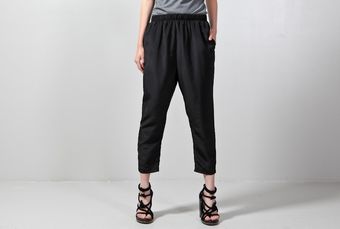 A.ok Elastic Pant Black - Lyst