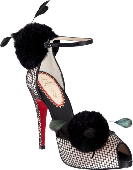 Christian Louboutin Pluminette in Black (powder) - Lyst