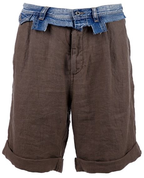 D&g Denim Detail Shorts in Green for Men (denim) - Lyst