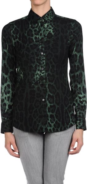 Dolce & Gabbana Long Sleeve Shirt in Beige - Lyst