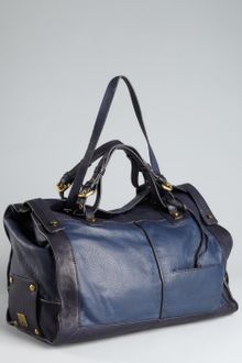 Kooba Navy Leather Jackson Satchel - Lyst