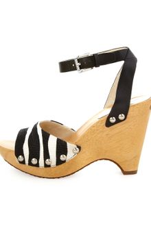 Michael Kors Easton Wood Wedge Sandal - Lyst