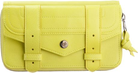 Proenza Schouler Ps1 Large Zip Wallet Leather in Yellow (lemon) - Lyst